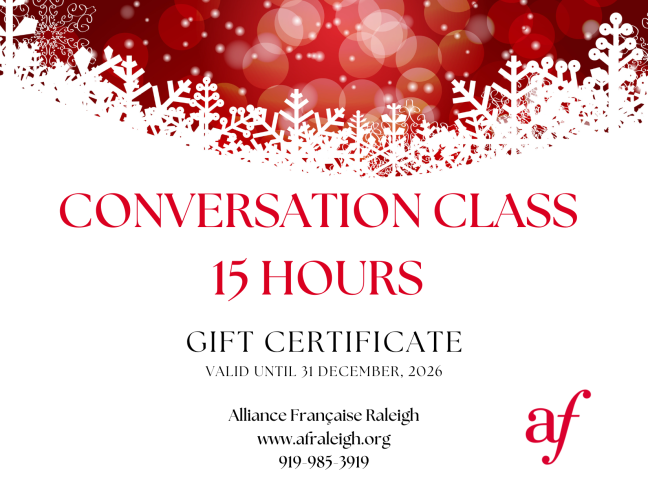 Conversation Class, 15 hours, Gift Card